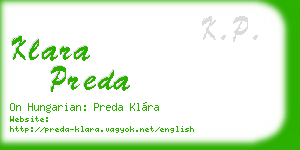 klara preda business card